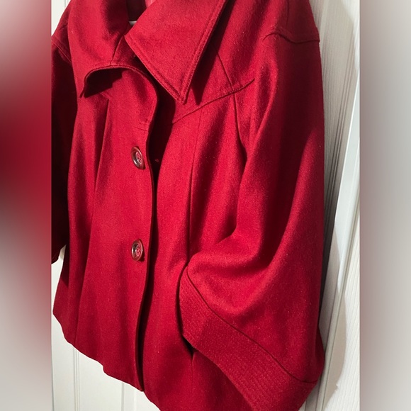 NWT Forever 21 Jacket/Coat Burgundy Red- Wool Blend Size Large - Picture 9 of 13